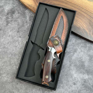 Cuchillo de Supervivencia para Caza al Aire Libre, de Alta Dureza, Afilado y Duradero, Hoja de Acero de Damasco, Mango de Madera, OEM, Multifuncional, para Camping y Frutas - Product Image 3