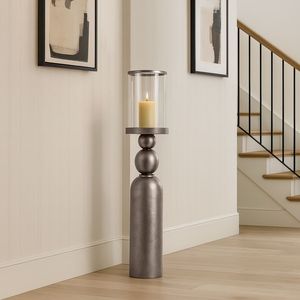Porte-bougie en aluminium noir fait main, support à bougie en métal personnalisé pour la décoration de la maison et des événements, centres de table de mariage - Product Image 5