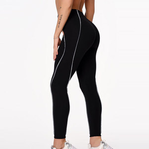 Leggings pour femmes à coutures personnalisées, haute qualité, vente en gros, compression, extensibles dans quatre directions, taille unie, ceinture élastique extensible - Product Image 4