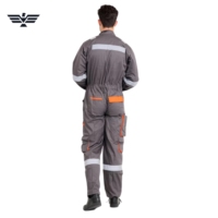 Overol de Trabajo de Algodón para Hombre, Uniforme de Seguridad Reflectante, Overol Industrial Multibolsillos con Función de Detección de Agujas