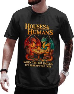 T-shirt Houses and Humans - T-shirt Dungeons Gaming - T-shirt graphique Dungeon pour hommes - Chemises de Noël pour les joueurs - Product Image 1