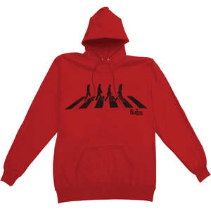 Sweat à capuche unisexe décontracté de qualité supérieure en polaire rouge, style rétro urbain, impression sérigraphique personnalisée - Product Image 1