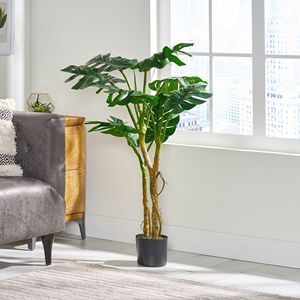 Albero Artificiale Monstera da 47 Pollici, Elegante Pianta Decorativa per Interni - Product Image 3