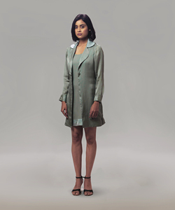 Vestido Corto Tipo Túnica Informal para Mujer con Corte Entallado Inspirado en el Clásico Corte Kurti, Atuendo Elegante para Fiesta - Product Image 4