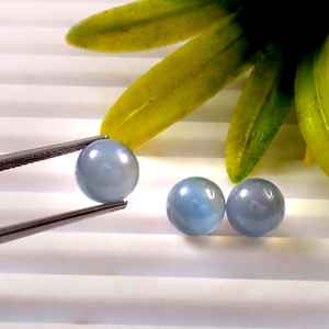 Lot en gros de 10 mm de billes rondes lisses en calcédoine bleue naturelle, sphères de guérison, pierres précieuses en vrac pour la fabrication de bijoux - Product Image 2