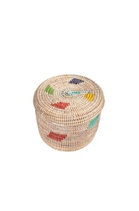 Mixed-color seagrass <b>basket</b> for decoration Handmade <b>Storage</b> <b>Basket</b> Wholesale eco-friendly Made in Vietnam - Product Image 6