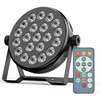 Projecteur PAR U`King 21x4W RGBW avec télécommande DMX, éclairage de scène plat RGBW 4-en-1 pour DJ, discothèque, bar, mariage