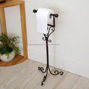 Porte-papier toilette sur pied en fer, conçu pour les intérieurs uniques, offrant une commodité fonctionnelle et un look attrayant - Product Image 5