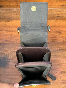 ออกแบบใหม่สไตล์เครื่องมือหนัง Cowhide กระเป๋าแกะสลักกระเป๋าโทรศัพท์ผู้หญิงกระเป๋าโทรศัพท์ Multi ใช้กระเป๋าโทรศัพท์ - Product Image 6