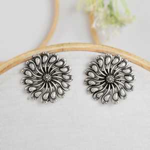 Meera Jaipur Mayuri Fashion <b>Stud</b> Earrings - Product Image 3