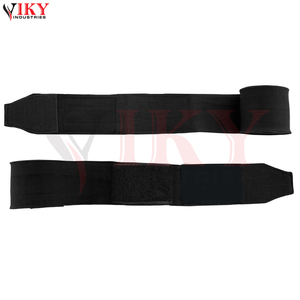 Service OEM ODM – Bandes de boxe noires professionnelles élastiques et respirantes pour entraînement MMA, avec étiquette personnalisée, sangles de poignet - Product Image 6