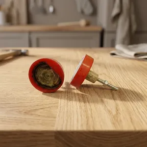 Hot Sale Resin And Wood Kitchen Cabinet <b>Door</b> <b>Knob</b> Pull Handle For Cabinets Dressers Wardrobes Available At Best Price - Product Image 4