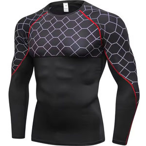 Maillot de compression à manches longues pour homme, respirant, écologique, séchage rapide, polyester/nylon, pour surf, gym et entraînement - Product Image 3