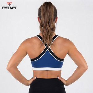 <b>Top</b> Trending <b>Plus</b> <b>Size</b> Lightweight Sublimation Design Front Logo High Support Women Yoga Gym Fitness Sports Bra - Product Image 2