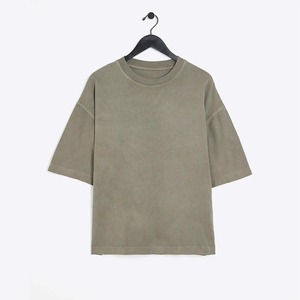 Camisetas de Hombre, Corte Cuadrado, al por Mayor, Modernas, Sólidas, Elegantes, 100% Algodón, Cuello Redondo, Manga Corta - Product Image 2