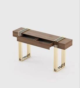 Best Seller White Marble Top Console Table With Gold Metal <b>Frame</b> Luxury Entryway Furniture For Home Decor - Product Image 5