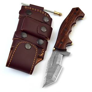 Cuchillo Plegable de Acero Inoxidable Forjado a Mano con Mango de Madera para Camping y Camioneros, con Opciones Personalizables OEM - Product Image 1