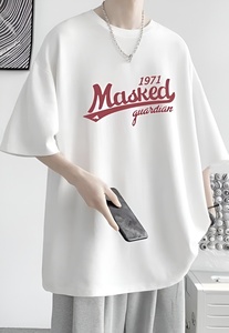Blank Solid 100% Cotton Knitted 180g T-Shirt Wholesale Custom Men's Summer Loose Casual Round Neck Top Clothing Manufacturer - Product Image 5