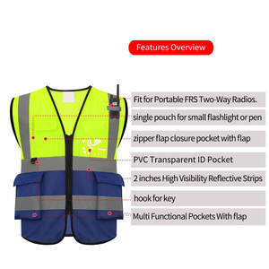 Chaleco Reflectante de Alta Visibilidad, Ropa de Seguridad Reflectante Amarilla para Tráfico Nocturno, Chaqueta Reflectante Económica, Ropa de Trabajo Personalizada, Precio al por Mayor - Product Image 5