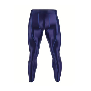 <b>Shiny</b> Metallic Compression <b>Leggings</b> Set Custom Logo High Elastic Men Women Sports Tights Glossy Fitness Gym Wear - Product Image 4