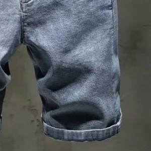 Shorts de mezclilla elásticos para hombre, cintura media, estilo urbano, cómodos, elegantes y de verano. - Product Image 6
