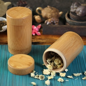 Eco Products Travel Tea Canister <b>Boxes</b> Bamboo Storage with Lid Customized logo and Sizes <b>Cheap</b> Price - Product Image 2