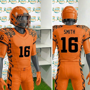 Uniforme de football américain sur mesure de qualité supérieure, tissu 100 % polyester doux au toucher, uniforme de football américain pour les joueurs de l'équipe - Product Image 2