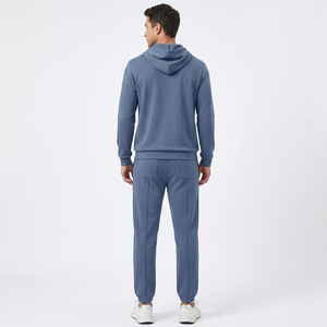 Conjunto Deportivo para Hombre OEM con Colores Personalizados, Chaqueta con Cierre y Puños Acanalados, Pantalones Cómodos para Entrenamiento Deportivo, Venta al Por Mayor para Tiendas de Fitness - Product Image 6