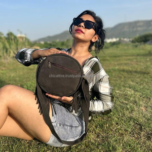 กระเป๋าสะพายหนังวัวแบบมีสายคล้องไหล่สไตล์ตะวันตกใหม่กระเป๋าถือสำหรับผู้หญิงกระเป๋าสะพายไหล่พาดลำตัวมีขอบ - Product Image 4