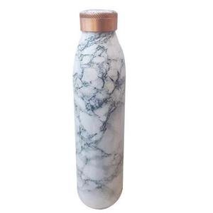 Luxury Mint Green Turquoise Plumeria Coated Pure Copper High Quality <b>Water</b> Flask <b>1L</b> Capacity Tropical Island Frangipani - Product Image 4