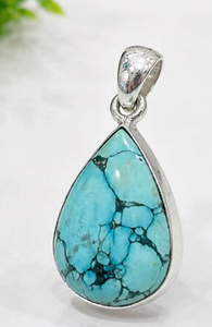 Joyería para Mujer, Colgante de Plata de Ley con Turquesa Tibetana, Regalo de Boda, Dijes para Mujer, Precio al por Mayor, Lote de la Mejor Calidad, Natural - Product Image 4
