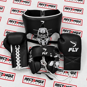 Set de Boxeo Premium: Guantes de Cuero, Protector de Cabeza y Protector Inguinal. OEM Disponible. Kit de Sparring para Luchadores, Gimnasios y Venta al por Mayor. - Product Image 3