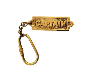 Llavero Antiguo de Latón Hecho a Mano con Diseño de Capitán Pirata Marítimo, Ligero, Estilo Náutico Vintage para Llaves de Coche, Bicicleta y Hogar - Product Image 4