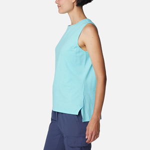 Débardeur long en jersey pour femme DELAWARE INDUSTRIES de haute qualité, 100 % polyester, respirant, écologique, séchage rapide, col rond sportif - Product Image 2