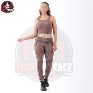 Excellent Fournisseur : Nouveauté Ensemble Activewear Femme Sans Coutures, Soutien-Gorge Push-Up et Legging Amincissant, Ensemble Yoga 2 Pièces - Product Image 3