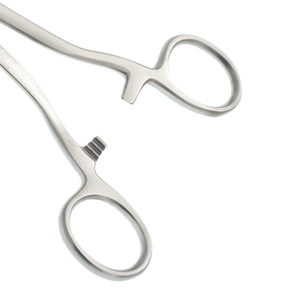 Pinzas Peritoneales Miculicz de 8 Pulgadas Curvas con 1x2 Dientes, Instrumento Quirúrgico Manual para Agarrar Tejidos, Acero Inoxidable Reutilizable - Product Image 6