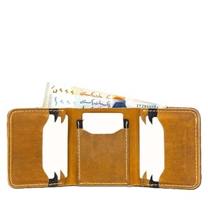 Brown Genuine <b>Leather</b> Men Trifold <b>Wallet</b> Minimalist Mini Cardholder Cash Slot Vintage Contrast Stitching Pocket <b>Small</b> Male Purse - Product Image 5