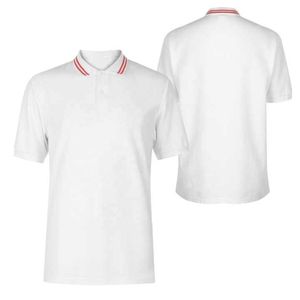Polo en tricot à manches courtes pour homme, motif à pois rouges, coupe classique, style décontracté - Product Image 6