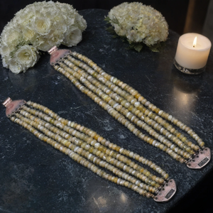 925แฮนด์เมดสร้อยข้อมือเงินสเตอร์ลิง8รูปแมวสีเขียวลูกปัดสำหรับงานเลี้ยงชาติพันธุ์ของขวัญแต่งงาน - Product Image 3