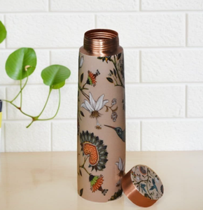 Copper <b>Water</b> Bottle Multicolored Printed Design Bohemian Art Tribal Pattern Metal Flask Leakproof Jointless <b>Container</b> - Product Image 4