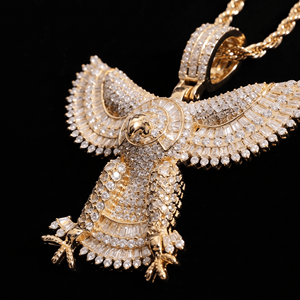 Colgante de Plata de Ley 925 Personalizado con Diseño de Águila Hip Hop y Moissanita, Fabricante Mayorista de Joyería - Product Image 6
