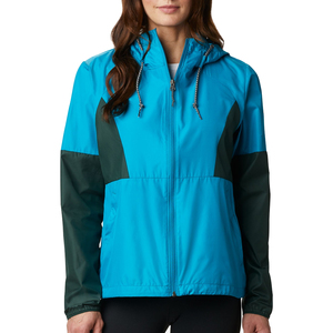 Women Hooded Color Block Windproof <b>Jacket</b> Full Sleeve Waterproof Outdoor Sportswear Lightweight Gym Wear Parka Workout Apparel - Product Image 1