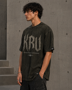 เสื้อยืดโอเวอร์ไซส์ผู้ชาย คอโอ แขนสั้น ผ้าฝ้าย 100% ระบายอากาศได้ดี เป็นมิตรกับสิ่งแวดล้อม สไตล์วินเทจ สตรีทแวร์  แบบถักยาวพิเศษ - Product Image 3