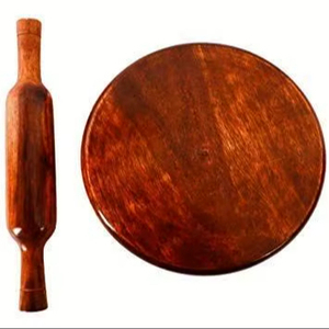 Handmade Wooden Rolling Pin With Rolling Board For Chapati Roti Pizza Dough <b>Baking</b> Kitchen Tools <b>Set</b> - Product Image 1