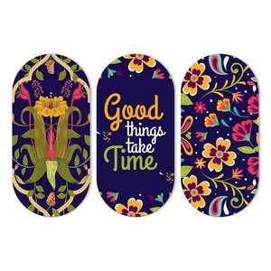 Autocollant mural floral bohème avec citation positive, décoration artistique en bois pour bureau et hôtel - Product Image 1
