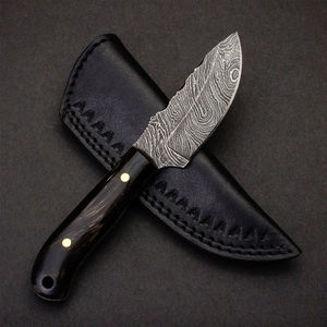 Cuchillo de acero de Damasco hecho a mano con mango de madera para uso en exteriores y camping, herramientas de supervivencia, cuchillos de caza. - Product Image 3
