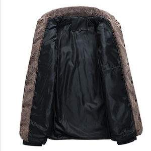 Chaqueta de Lana para Hombre con Logotipo Personalizado al por Mayor, Chaqueta Acolchada con Capucha, Impermeable, Ecológica y Transpirable de Algodón - Product Image 5