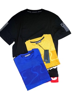 T-shirt décontracté pour homme 100 % coton tricoté à manches courtes 180g, col rond, uni, séchage rapide, respirant, teint en fil, techniques de lavage - Product Image 3