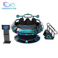 Cinéma de réalité virtuelle commercial avec chaise rotative, 5 joueurs, simulateur de jeu à 360 degrés, équipement de jeu VR UFO, borne d'arcade VR