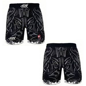 Pantalones Cortos de MMA Askar Wear Ind para Hombre, de Secado Rápido, con Estampado por Sublimación, para Artes Marciales Mixtas, Color Negro con Diseño Rojo - Product Image 4